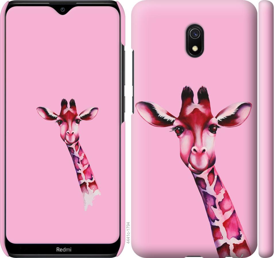 Чехол на Xiaomi Redmi 8A Розовая жирафа
