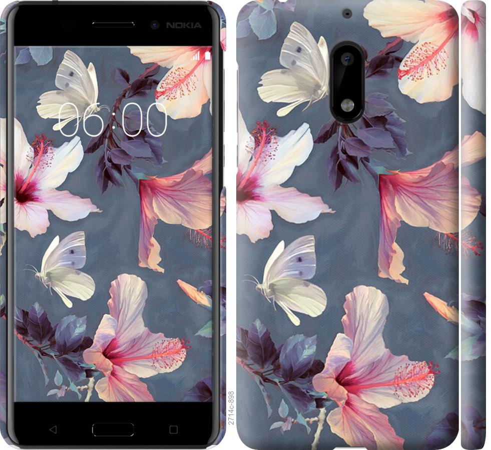 

Чохол на Nokia 6 Намальовані квіти