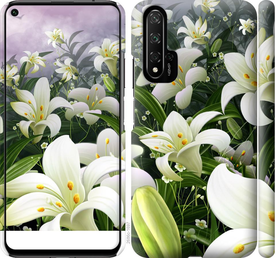 

Чохол на Huawei Nova 5T білі лілії