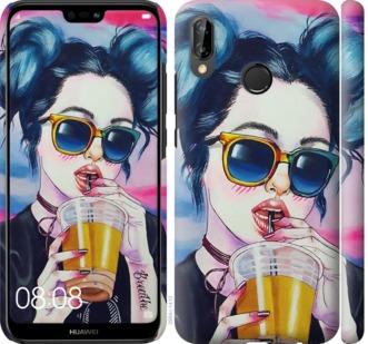 

Чехол на Huawei P20 Lite Арт-девушка в очках