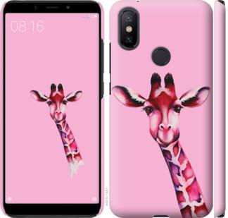 Чехол на Xiaomi Mi A2 Розовая жирафа