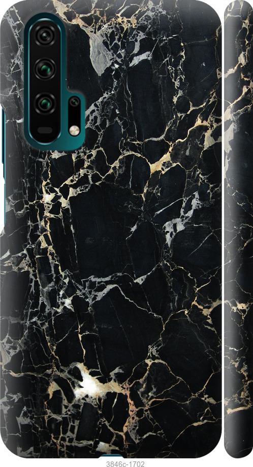 

Чехол на Huawei Honor 20 Pro Черный мрамор