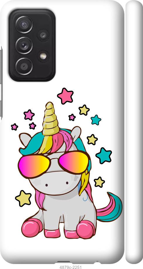 

Чехол на Samsung Galaxy A52 Единорог в очках
