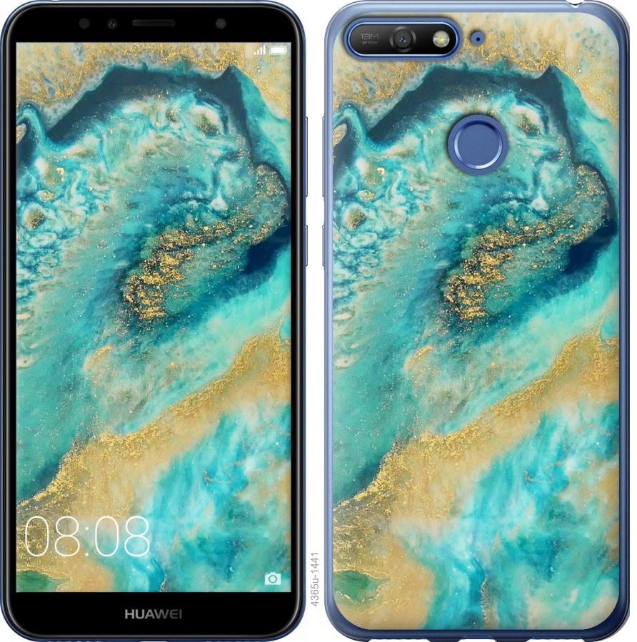 

Чохол на Huawei Y6 Prime 2018 Green marble