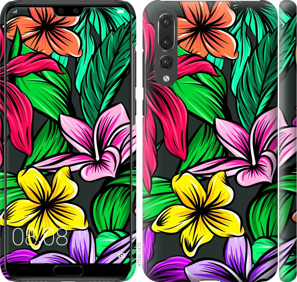 

Чехол на Huawei P20 Pro Тропические цветы 1