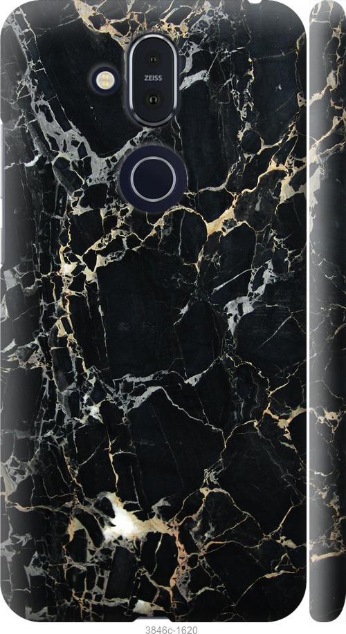 

Чехол на Nokia 8.1 Черный мрамор