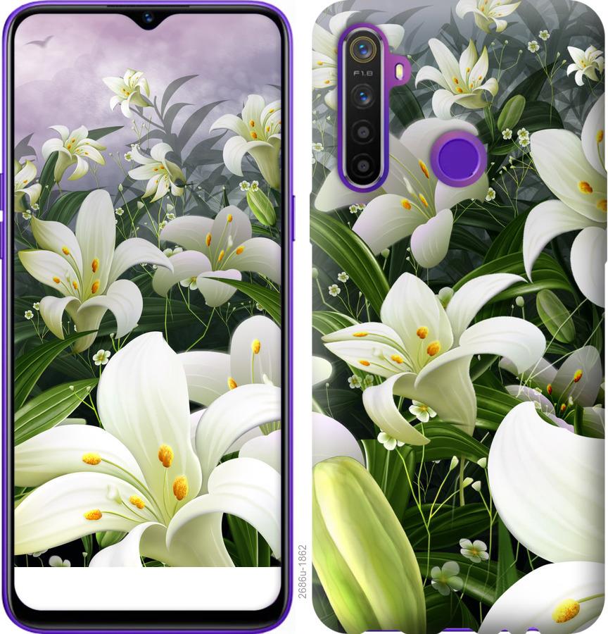 

Чохол на Realme 5 білі лілії