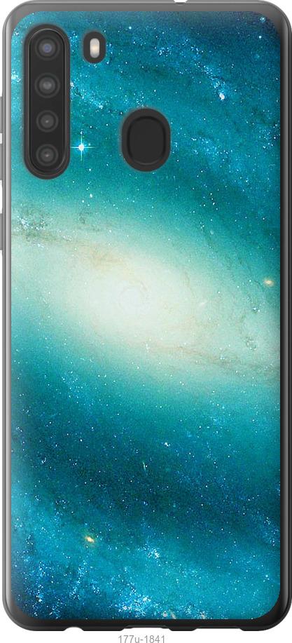 Чехол на Samsung Galaxy A21 Голубая галактика