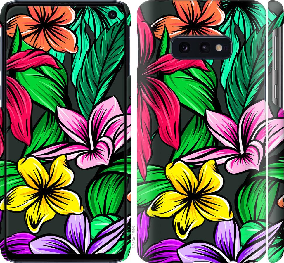 Чехол на Samsung Galaxy S10e Тропические цветы 1