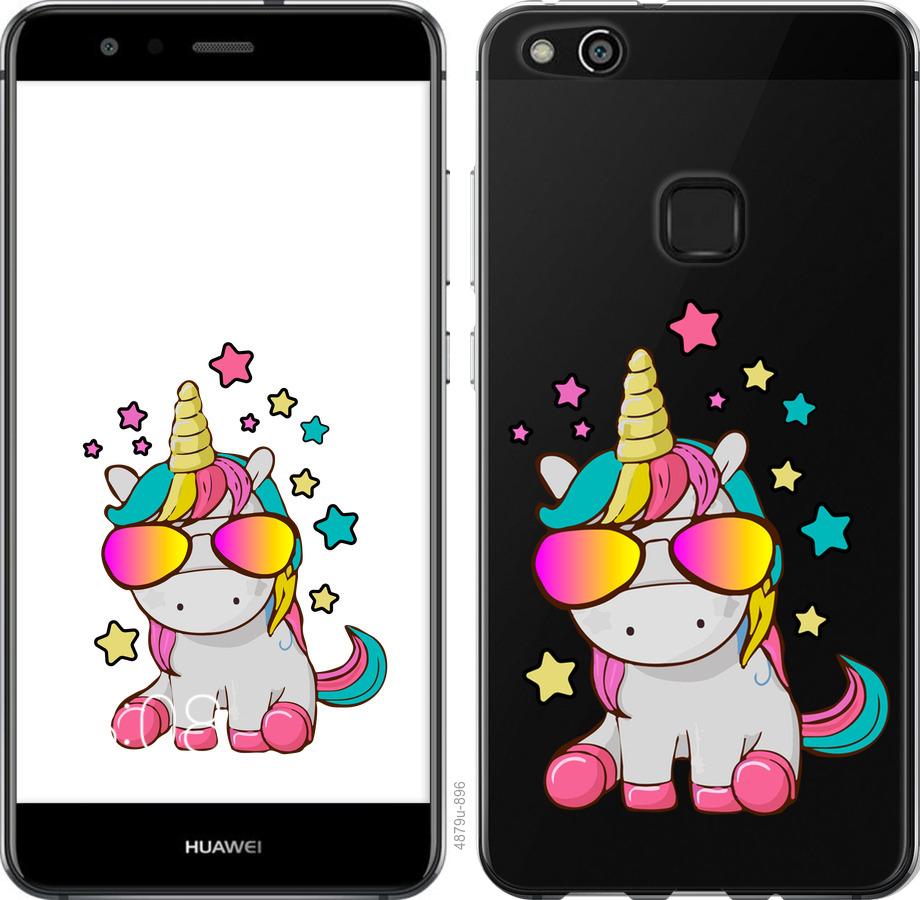 

Чехол на Huawei P10 Lite Единорог в очках