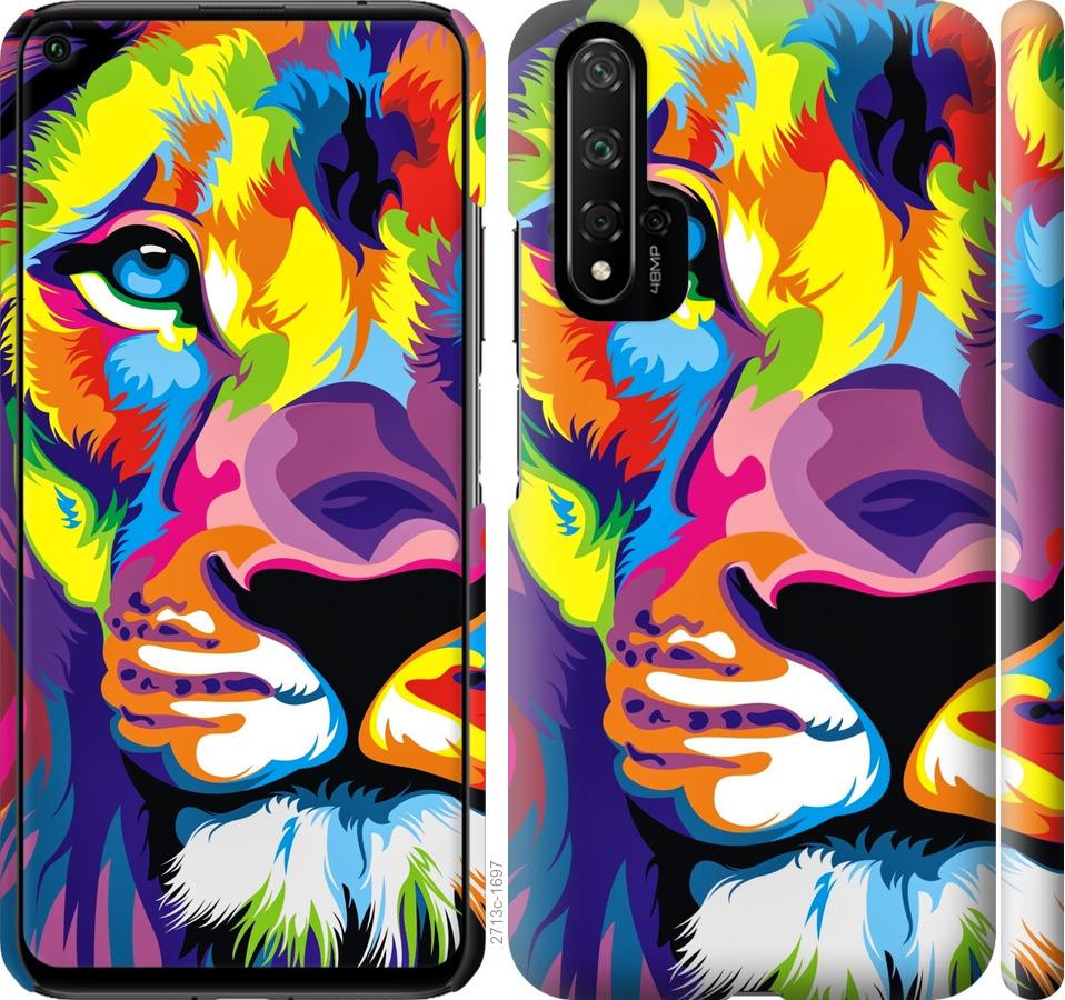 

Чохол на Huawei Nova 5T Різнобарвний лев