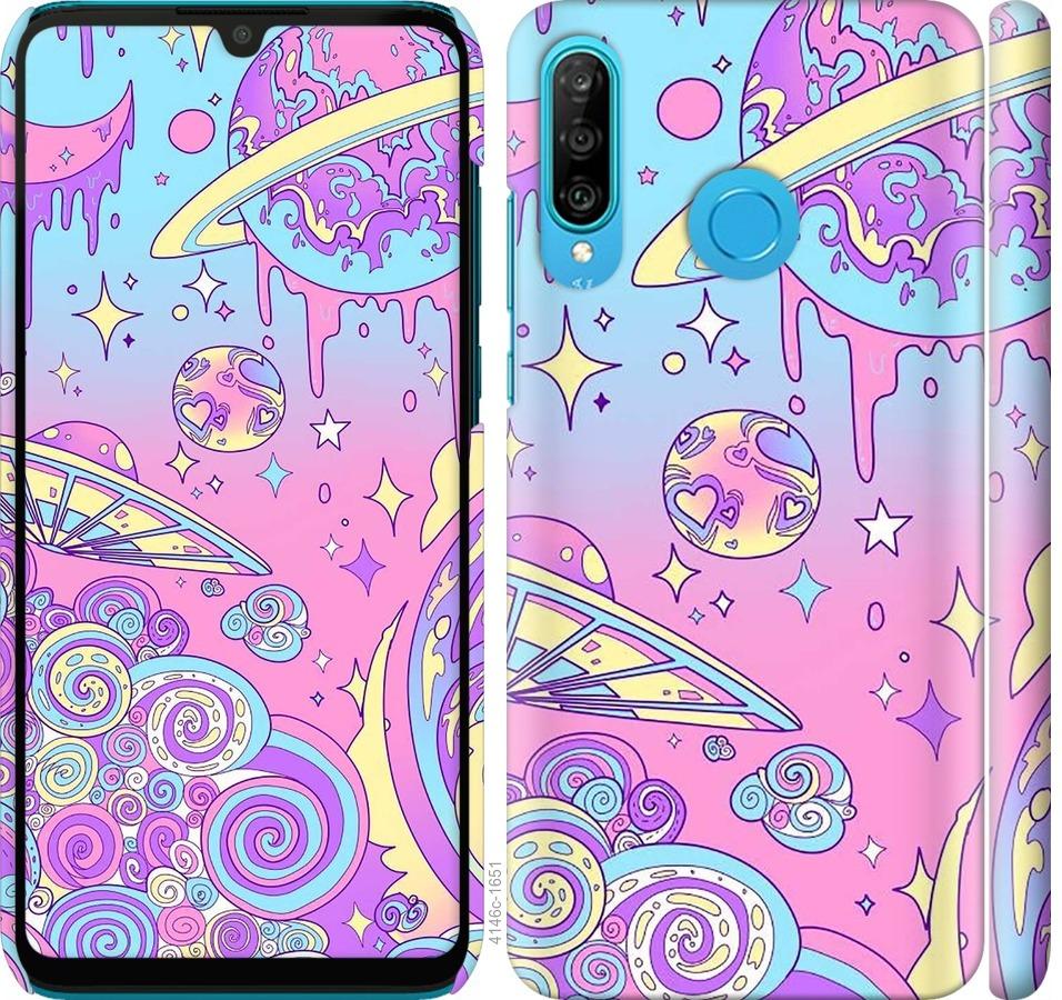 

Чохол на Huawei P30 Lite Рожева галактика