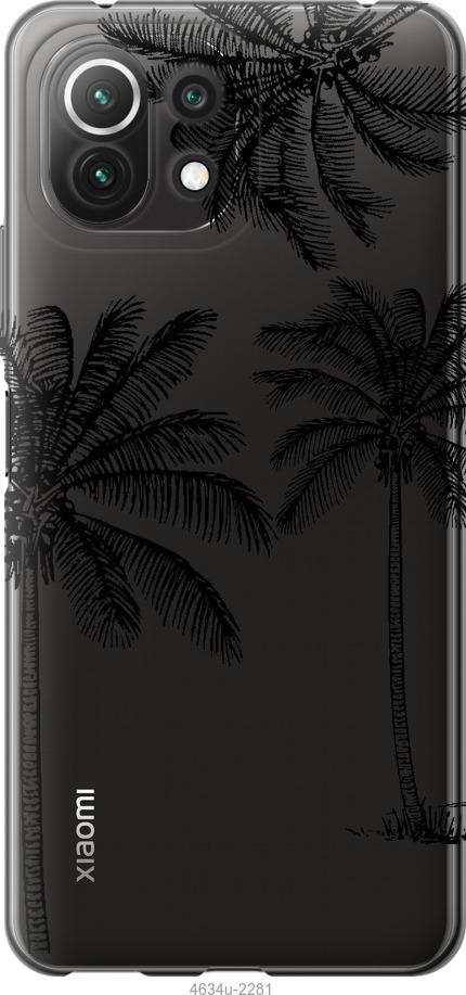 Чехол на Xiaomi Mi 11 Lite Пальмы1