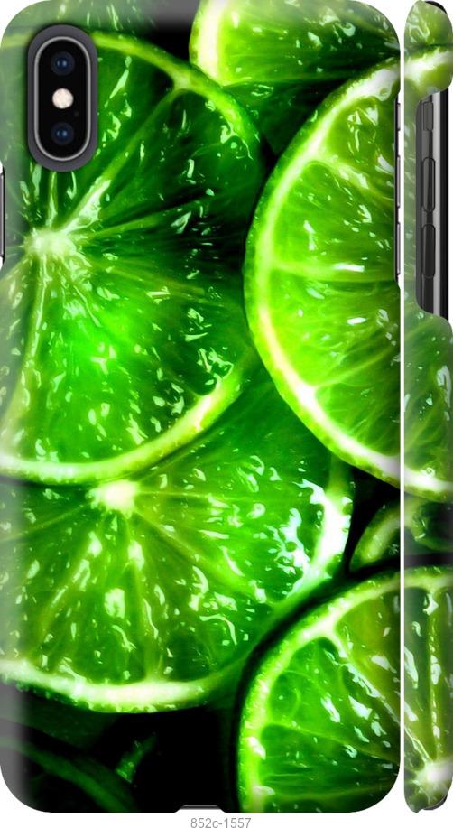 Чохол на iPhone XS Max Зелені часточки лимона