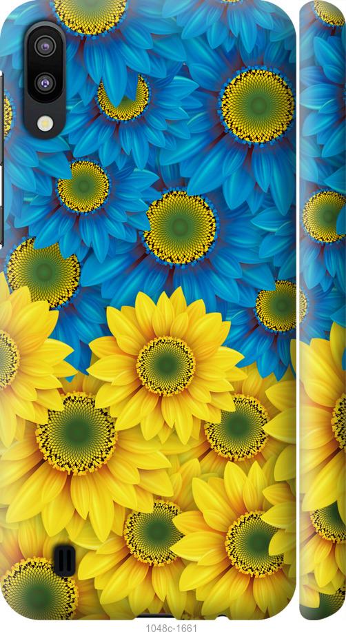 

Чехол на Samsung Galaxy M10 Жёлто-голубые цветы