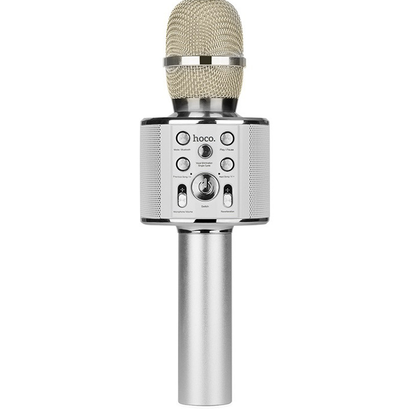 

Караоке Мікрофон-колонка Hoco BK3 Cool (silver)