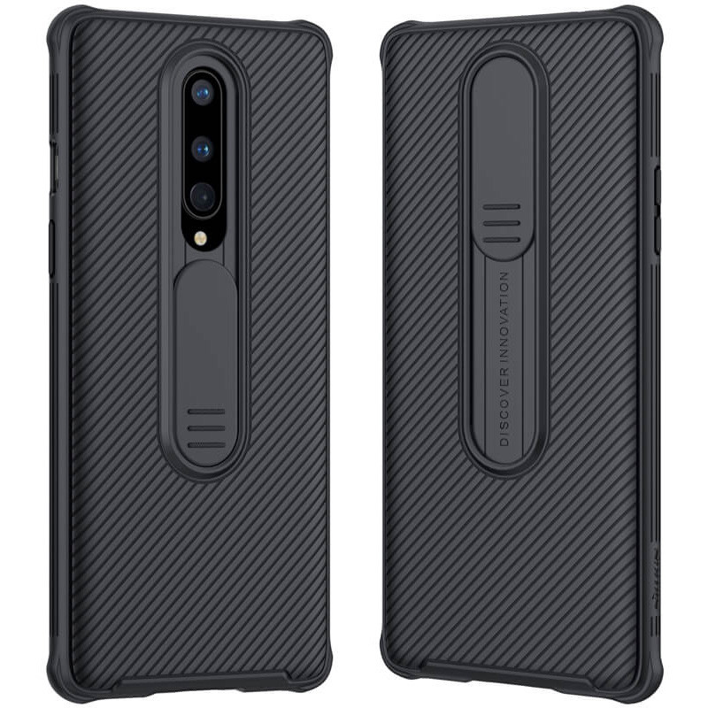 

Карбонова накладка Nillkin Camshield (зі шторкою для камери) для OnePlus 8 (Чорний / Black)