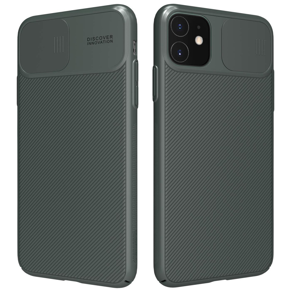 

Карбоновая накладка Nillkin Camshield (шторка на камеру) для Apple iPhone 11 (6.1") Зеленый / Dark Green (125534)
