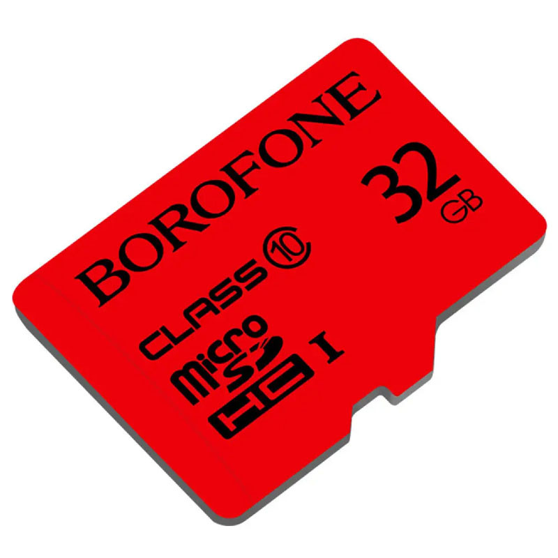

Карта пам'яті Borofone microSDHC 32GB TF High Speed Card Class 10 (Червоний)