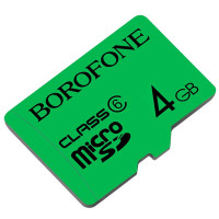 Карта памяти Borofone microSDHC 4GB TF high speed Card Class 10