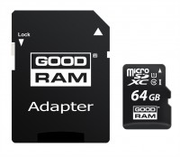 

Карта памяти GoodRam microSDXC UHS-1 64 GB Class 10 + SD adapter