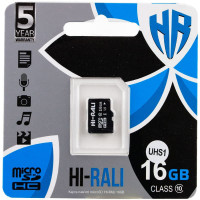 Карта памяти Hi-Rali microSDHC (UHS-1) 16 GB class 10 (без адаптера)