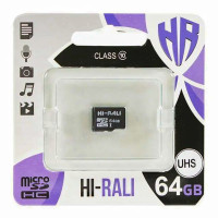 Карта памяти Hi-Rali microSDXC (UHS-1) 64 GB Card Class 10 без адаптера