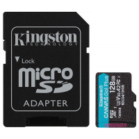 Карта памяти Kingston Canvas GP (UHS-3, R200MB/s) C-10 A2 V30 – 128GB (с адаптером) (SDCG4)