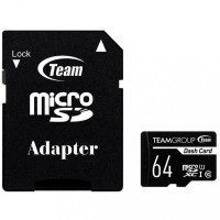 

Карта памяти Team microSDHC 64 GB Card Class 10 + SD adapter