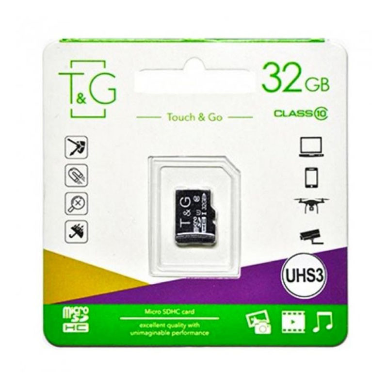 

Карта пам'яті T&G microSDHC 32 GB class 10 (без адаптера)