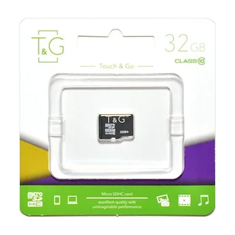 

Карта пам'яті T&G microSDXC (UHS-1) 32 GB class 10 (без адаптера)
