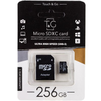 Карта памяти T&G microSDXC (UHS-3) 256 GB class 10 (с адаптером)