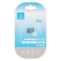 Карта памяти Usams US-ZB093 (TF High Speed Card) microSDHC Class 10 - 16GB (без адаптера)