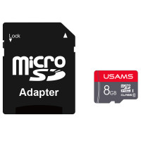 Карта памяти USAMS US-ZB116 TF High Speed Card 8 Gb + adapter