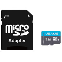 Карта памяти USAMS US-ZB270 TF High Speed Card 256 Gb + adapter