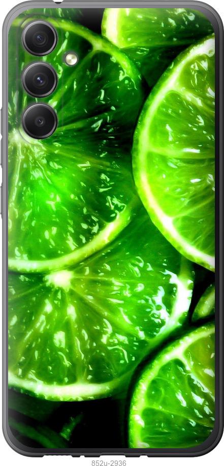 Чохол на Samsung Galaxy A34 A346E Зелені часточки лимона