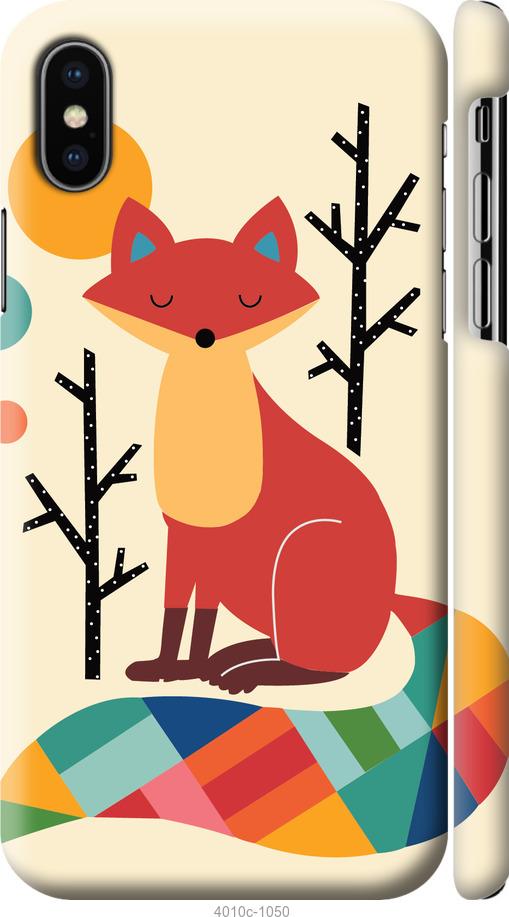

Чехол на iPhone X Rainbow fox