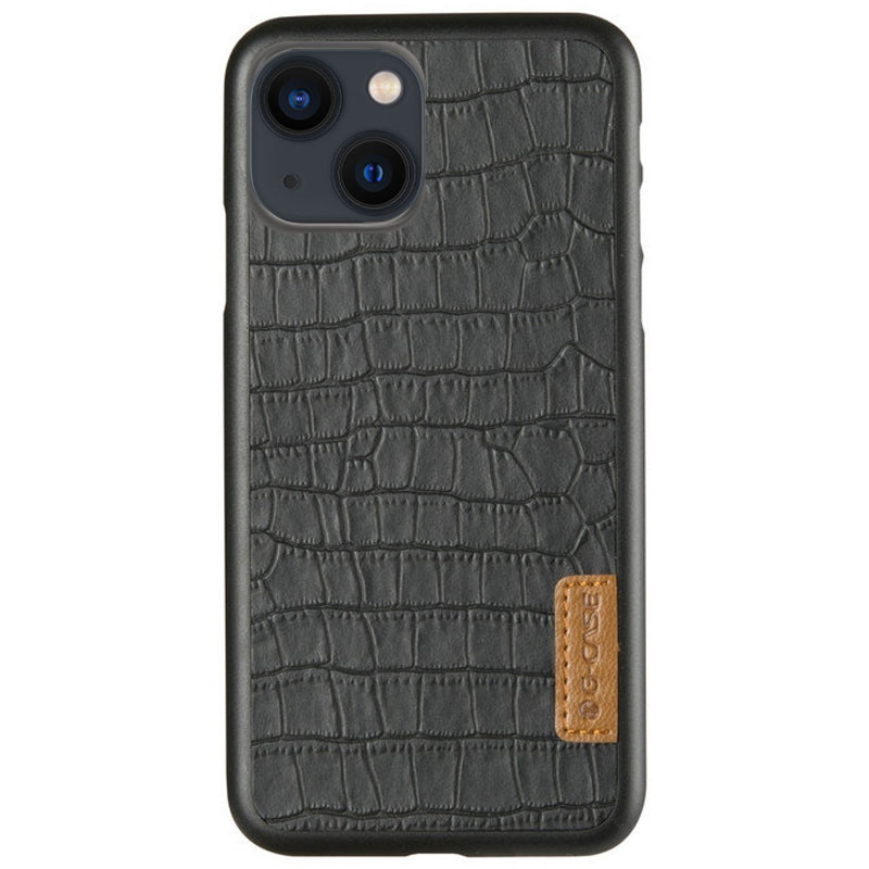 

Шкіряна накладка G-Case Crocodile Dark series для Apple iPhone 13 mini (5.4") (Чорний)