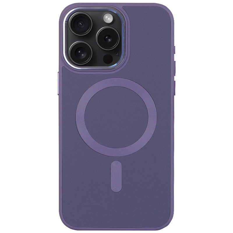 

Кожаный чехол Bonbon Leather Metal Style with MagSafe для Apple iPhone 14 Pro Max (6.7") Серый / Lavender (257279)