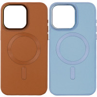 Шкіряний чохол Bonbon Leather Metal Style with MagSafe для Apple iPhone 15 (6.1")