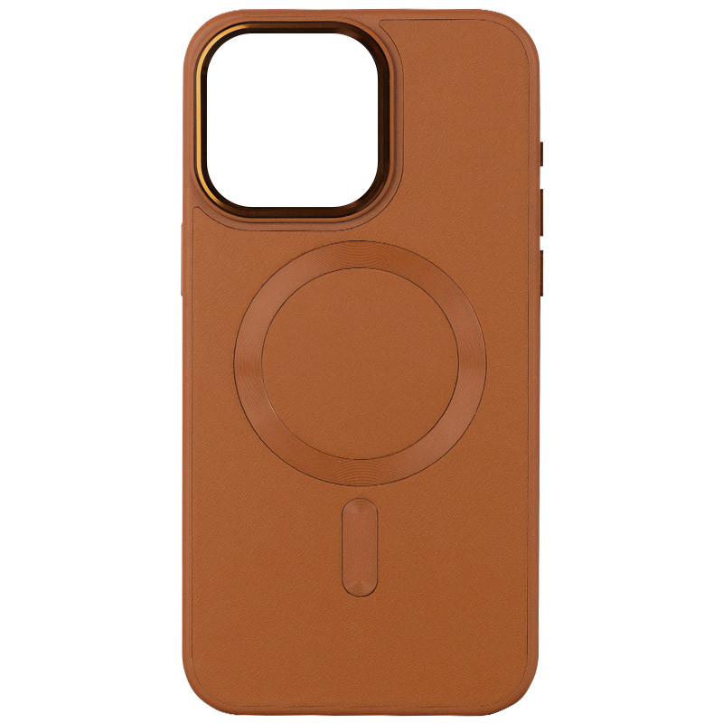 

Кожаный чехол Bonbon Leather Metal Style with MagSafe для Apple iPhone 15 (6.1") Коричневый / Brown (274282)