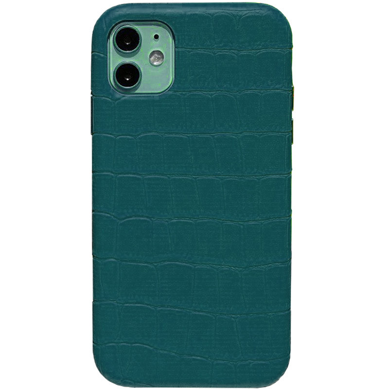 

Кожаный чехол Croco Leather для Apple iPhone 11 (6.1") Green (170444)