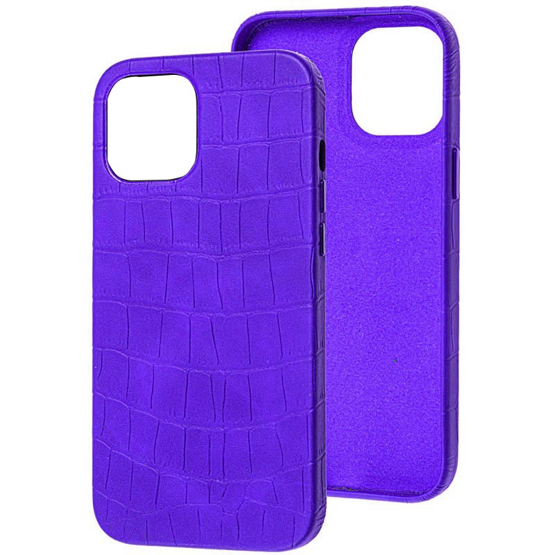 

Шкіряний чохол Croco Leather для Apple iPhone 11 (6.1") (Purple)