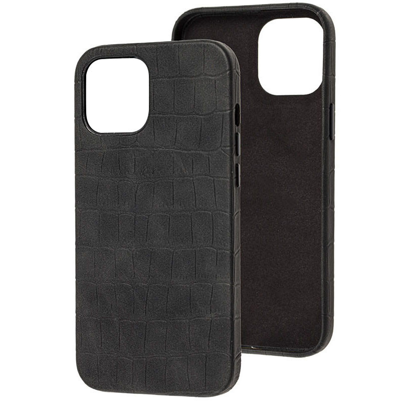 

Кожаный чехол Croco Leather для Apple iPhone 12 mini (5.4") Black (189137)