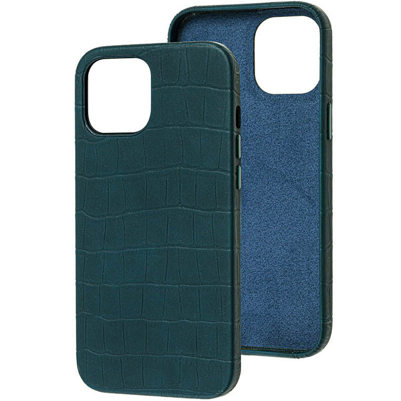 

Шкіряний чохол Croco Leather для Apple iPhone 12 mini (Green)