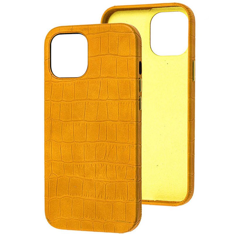 

Кожаный чехол Croco Leather для Apple iPhone 12 mini (5.4") Yellow (189142)