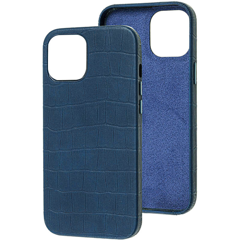 

Кожаный чехол Croco Leather для Apple iPhone 13 mini (5.4") Blue (198282)
