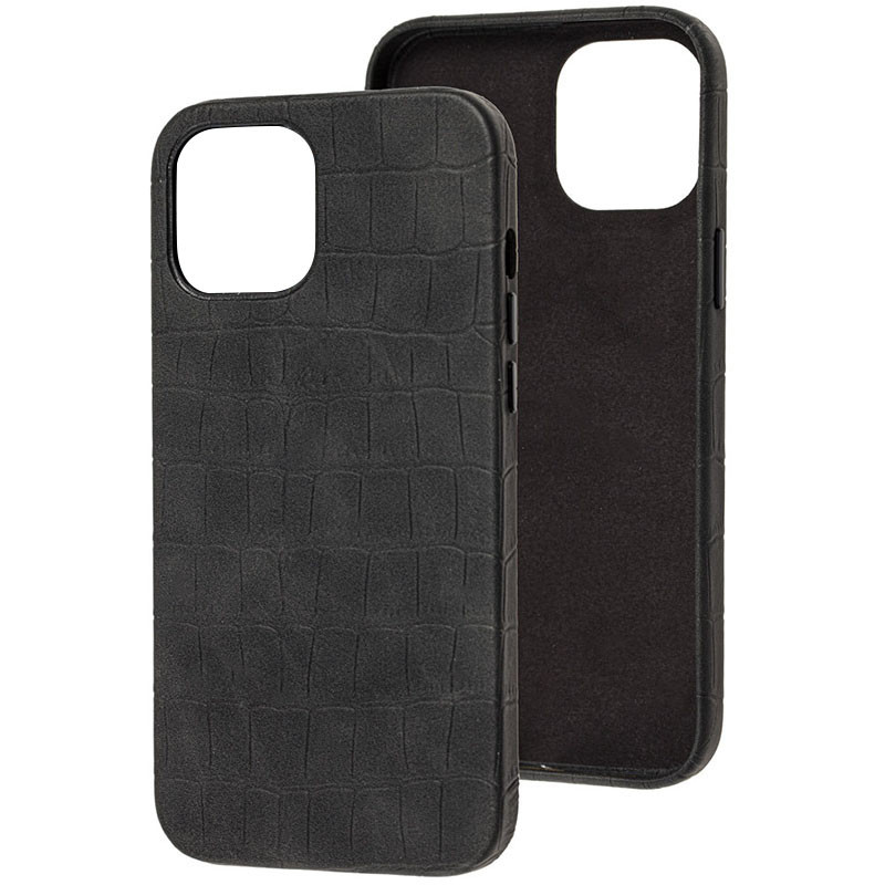 

Кожаный чехол Croco Leather для Apple iPhone 13 Pro Max (6.7") Black (198036)