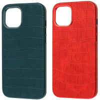 Кожаный чехол Croco Leather для Apple iPhone 14 (6.1")