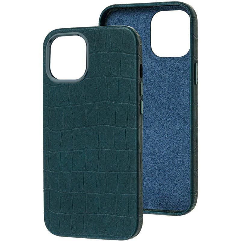

Шкіряний чохол Croco Leather для Apple iPhone 14 Pro (6.1") (Green)